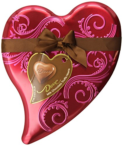 Dove Valentine’s Truffle Hearts, Milk Chocolate, 6.5-Ounce Heart Tin