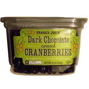 Trader Joe’s Dark Chocolate Covered Cranberries, 12 oz box