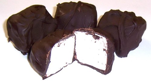 Scott’s Cakes Dark Chocolate Covered Marshmallows in a 1 Pound White Bakery Box