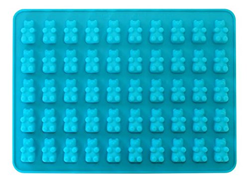 50 Cavity Silicone Bear & Chocolate Mold – Make Healthy Sugar Free Candies & Gummy’s At Home – 1 Pack.