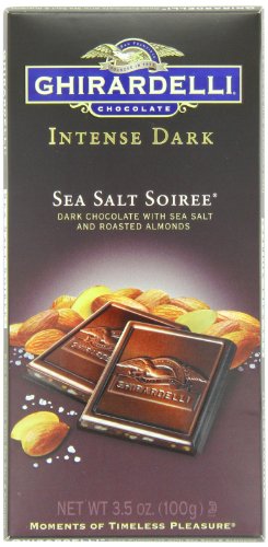 Ghirardelli Chocolate Intense Dark Bar, Sea Salt Soiree, 3.5 oz., 6 Count