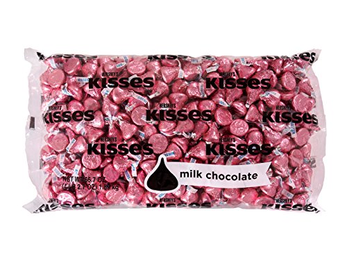 Hershey’s Kisses Milk Chocolate, Pink Foils, 66.7 Ounce