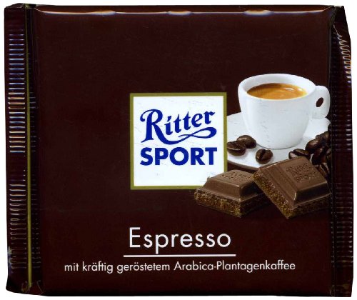 Ritter Sport Espresso Chocolate Bar-Pack of 3