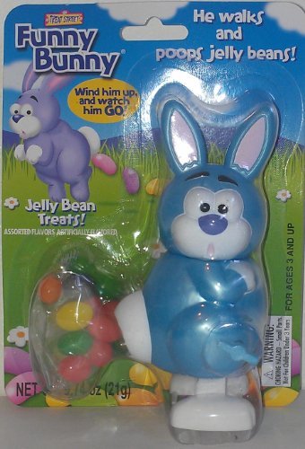 Funny Bunny Wind-up Jelly Bean Pooping Easter Bunny Candy Dispenser (Colors Vary)
