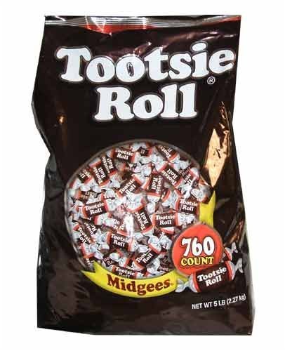Tootsie Roll Midgees Candy 5 Pound Value Bag 760 Pieces