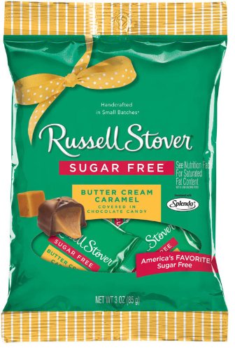 Russell Stover Butter Cream Chocolate Caramels, Sugar Free – 3 oz bag