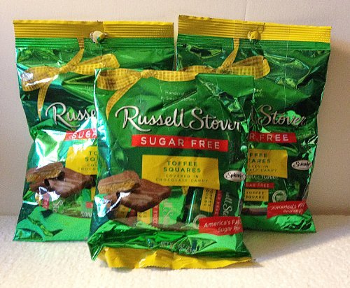 Russell Stover Sugar Free Toffee Squares 3oz (Pack of 3)
