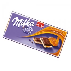 Milka Milk Chocolate with Caramel Filling 100 g