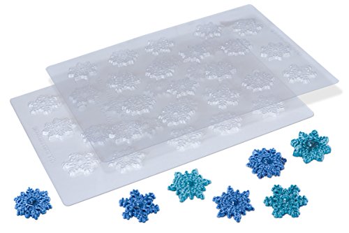 Snowflake Chocolate Candy Molds, Set of 2 – Cupcake & Cake Toppers, Party Decorations, Frozen Treats