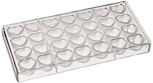 Fat Daddio’s Dimpled Heart Polycarbonate Candy Mold 28-Piece Tray