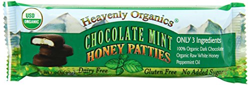 Heavenly Organics, Honey Patties, Chocolate Mint, 1.2 Ounce (Pack of 16)