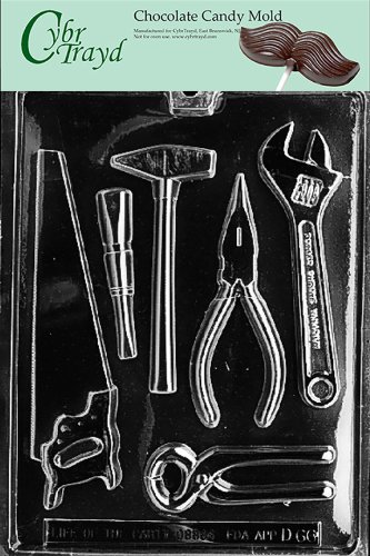 Cybrtrayd D066 Tools Assortment (1 Ea.) Chocolate Candy Mold with Exclusive Cybrtrayd Copyrighted Chocolate Molding Instructions