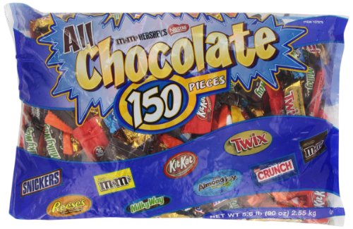 Hershey’s All Chocolate Pieces, 150 Pcs, 90 Ounce Bag