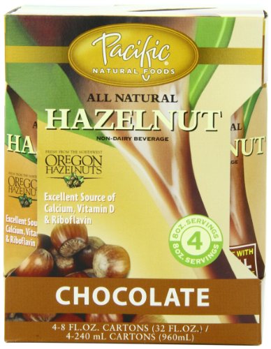 Pacific Natural Foods Hazelnut Non-Dairy Beverage, Chocolate, 8-Ounce Containers (Pack of 24)