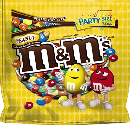 M&M’s Peanut Chocolate Candy, 42 Ounce Pouch