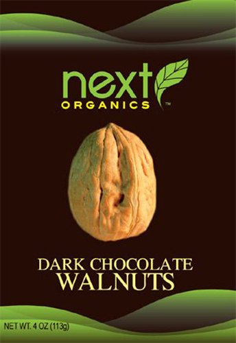 Next Organic Walnuts Dark Chocolate Covered, 4-Ounce (Pack of 3)