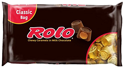 Rolo Chewy Caramels in Milk Chocolate, 12-Ounce Bags (Pack of 4)