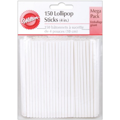 Wilton 1912-1001 4-Inch Lollipop Sticks, 150 Pack