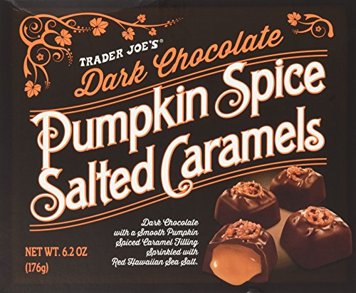 Trader Joe’s Dark Chocolate Pumpkin Spice Salted Caramels – 6.2oz Box