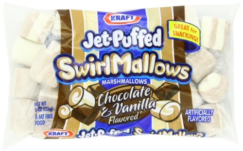 Jet Puffed Marshmallow Bites, Vanilla and Chocolate Swirled, 8 Ounce (Pack of 16)