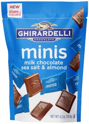 Ghirardelli Minis Pouch, Chocolate Sea Salt and Almond, 4.3 oz.