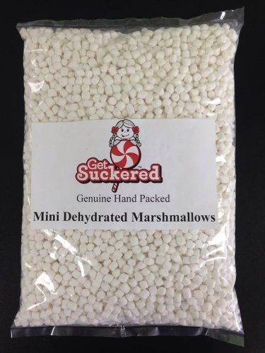 Get Suckered, Etc.TM Genuine Hand Packed Mini Dehydrated Marshmallows 1/4″ with Free Stainless Steel Mold!!