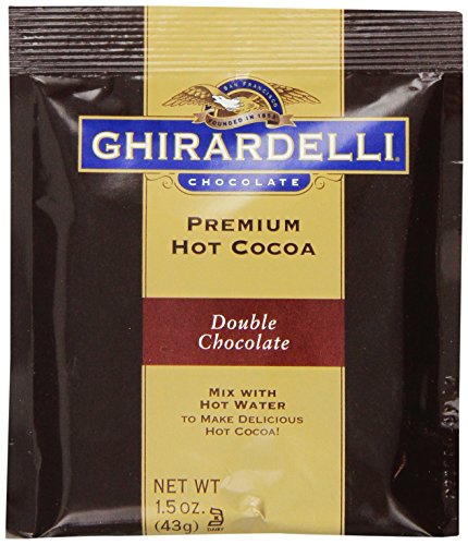 Ghirardelli Premium Hot Cocoa, Double Chocolate, 1.5-Ounce Envelopes (Pack of 15)