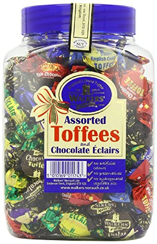 WALKERS NONSUCH Assorted Toffees and Chocolate Eclairs Jars 1.25 kg