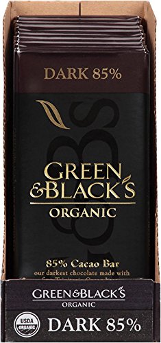 Green & Black’s Organic Chocolate Bar, Dark 85% Cacao, 3.5 Ounce (Pack of 10)