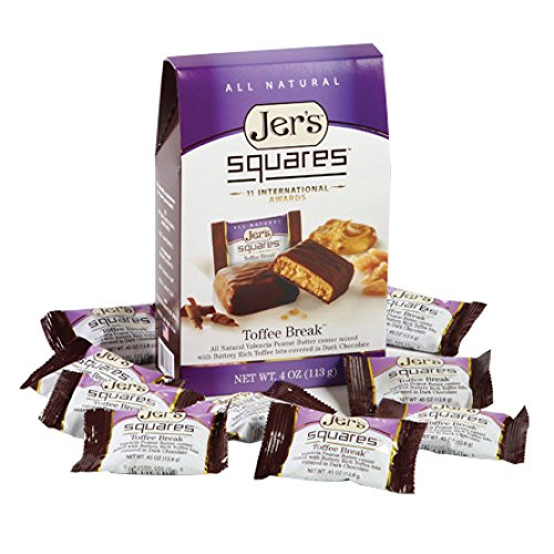 Jer’s Squares Toffee Break Dark Chocolate – 4 oz.