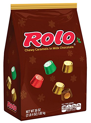 Rolo Holiday Chewy Caramels In Milk Chocolate, 36-Ounce Bag