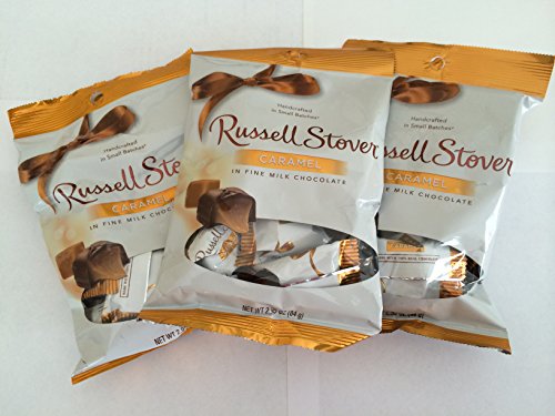 Russell Stover Caramel in Fine Milk Chocolate: 3 Bags of 2.95 Oz Each