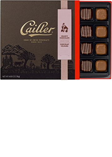CAILLER Velvety Chocolate Selection, Box Assortment, 4.8 Ounce, (20 Pieces)