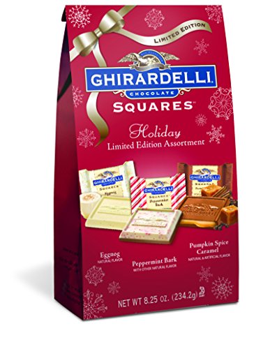 Ghirardelli Limited Edition Holiday Assorted Squares Bag, 8.25 Ounce