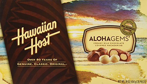 Hawaiian Host Whole Chocolate Macadamias 2 Pack (16 Oz X 2) (Pack of 2)