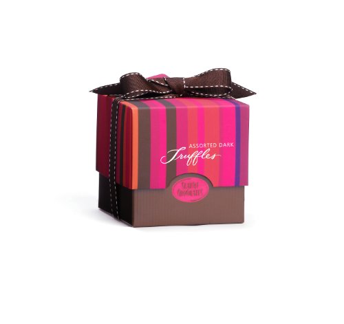 Seattle Chocolates Truffles, Extreme Stripe Gift Box, 6 Ounce