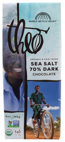 Theo Chocolate Organic Sea Salt Dark Chocolate, 70 % Cacao, 3 oz