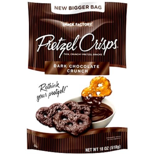 Snack Factory Pretzel Crisps Dark Chocolate Crunch 18 oz