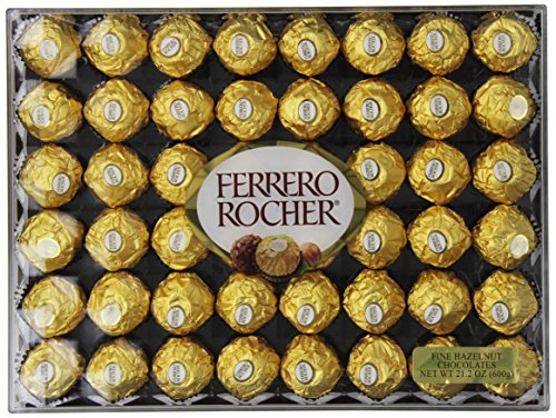 Ferrero Rocher Chocolate, Flat, 48 Count