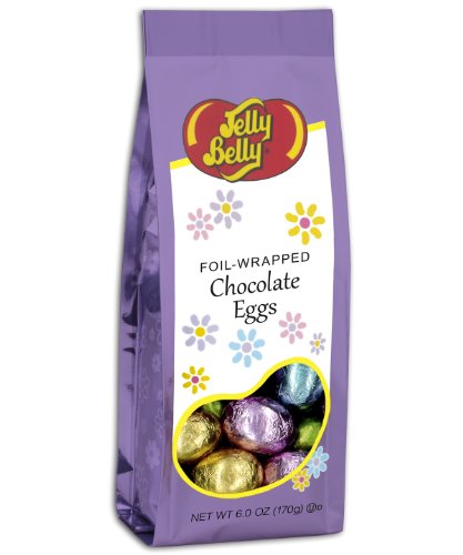 Jelly Belly Foil Wrapped Solid Chocolate Eggs 6oz Bag