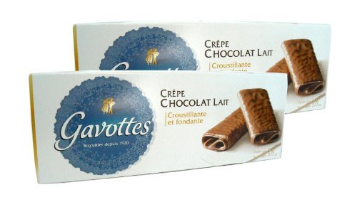 Gavottes – Crispy Lace Crepes From France covered in Milk Chocolate 2 Packs 2×18 Crepes 2×3.17oz