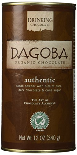 Dagoba Organic Authentic Drinking Chocolate (Fair Trade Certified), 12-Ounce Canisters (Pack of 3)