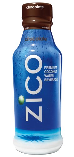 ZICO Pure Premium Coconut Water, Chocolate, 14 Ounce Bottles (Pack of 12)