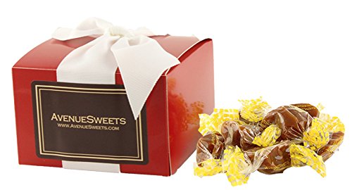 Valentines Day Red Gift Box 1/2lb. Gourmet Caramel Candy- All Natural Gluten Free (Traditional Vanilla Caramel)