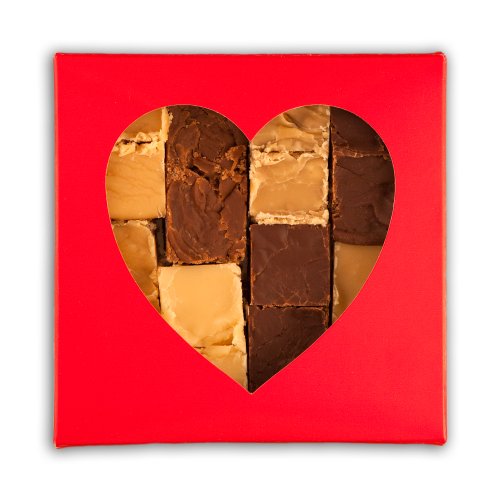 Hall’s “Be My Valentine” Heart-shaped Gift Box, 1 Pound Assorted Fudge