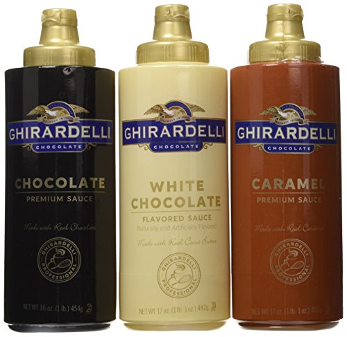 Ghirardelli Squeeze Bottles – Caramel, Chocolate & White Chocolate – Set of 3
