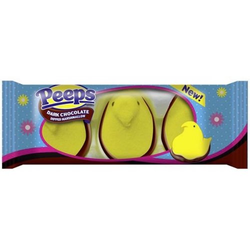Peeps Dark Chocolate Dipped Yellow Marshmallow Chicks 3 pack