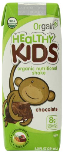 Orgain Healthy Kids Organic Nutritional Shake, Chocolate, 8.25 Ounce (Pack of 12)