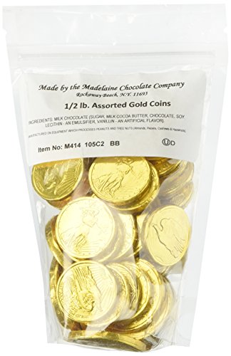 Assorted Liberty Gold Coins Solid Milk Chocolate (1/2 Lb – 8 Oz)