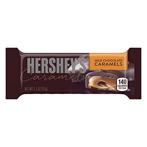 Hershey’s Caramels, Milk Chocolate Caramel Bars, 1.1 Ounce (Pack of 12)